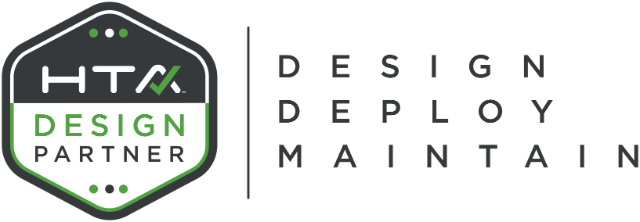 HTA Design Partner logo: Design, Deploy, Maintain