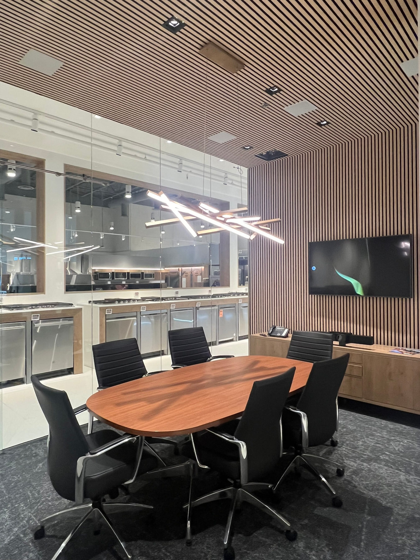 Private meeting room at WDC La Quinta with a video conference system installed by Integration Techs