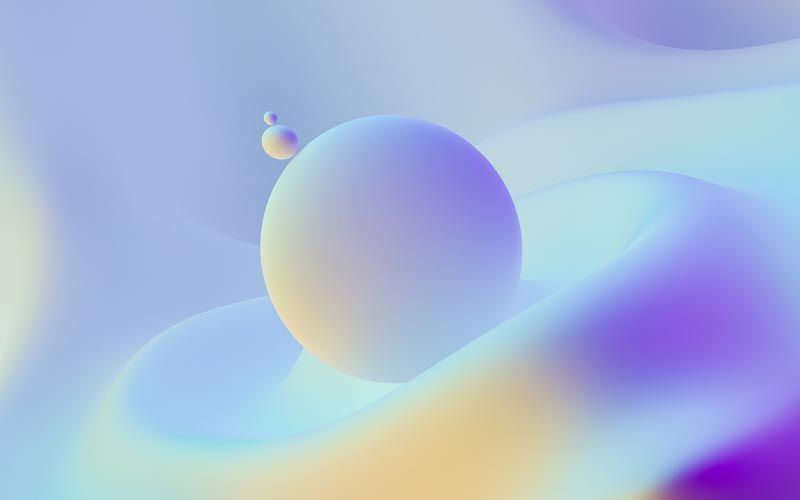 Sphere illustration in pastel colors